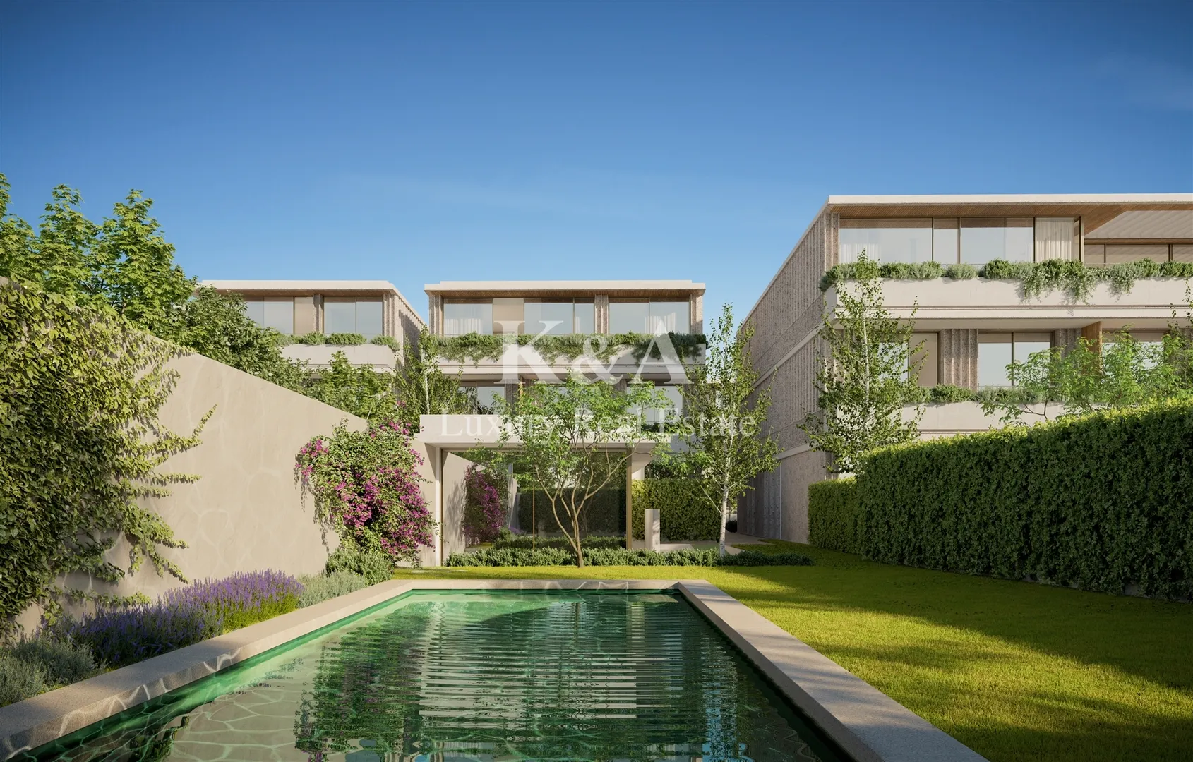3-bedroom duplex villa with garden, in a new luxury condominium.