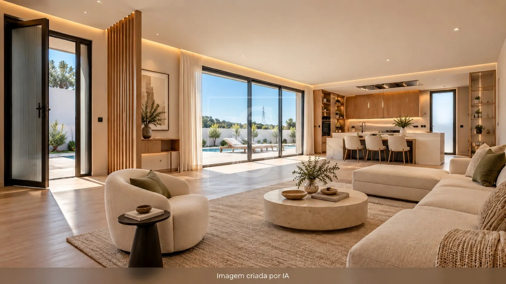 Moradia T4 Térrea de Luxo com 4 Suítes e Piscina | Arquitetura Contemporânea