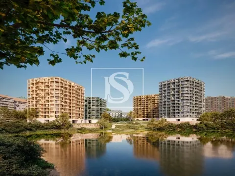 Empreendimento residencial moderno localizado na zona de Arca d’Água