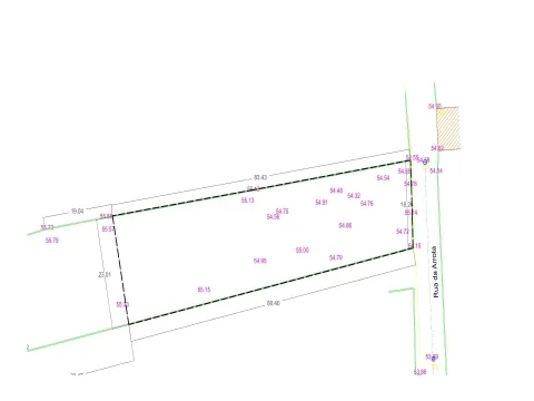 Terrain constructible - 1680m2 (18m x 83m).