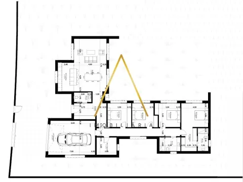 Moradia Isolada T4, inserida em 1352 m2 de terreno.