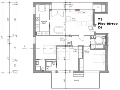 Apartamento T3 - Guarda Inglesa - Coimbra/Venda