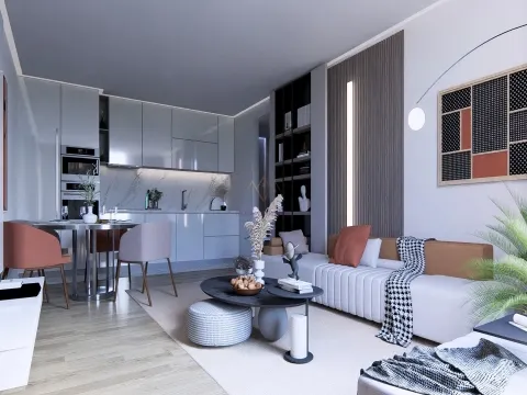 New 1 bedroom apartment with 1 parking space in the center of Portimão