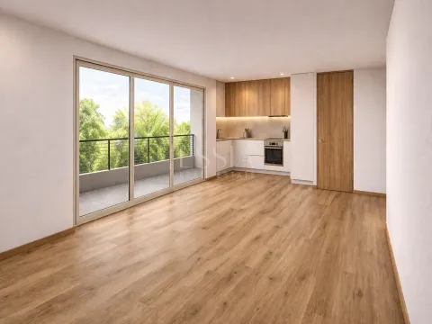 Appartement 2 Chambres avec balcon et garage à Custóias