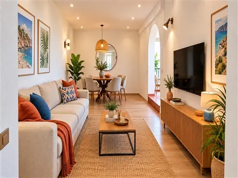 Apartamento T2 70m2+marquise em Quarteira, bom estado de conservação