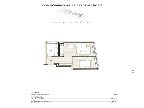 Apartamento T1 na Boavista