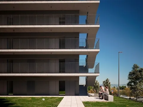 Apartamento T2 com terraço com 48 m2 e 1 lugar de garagem, Monte da Virgem